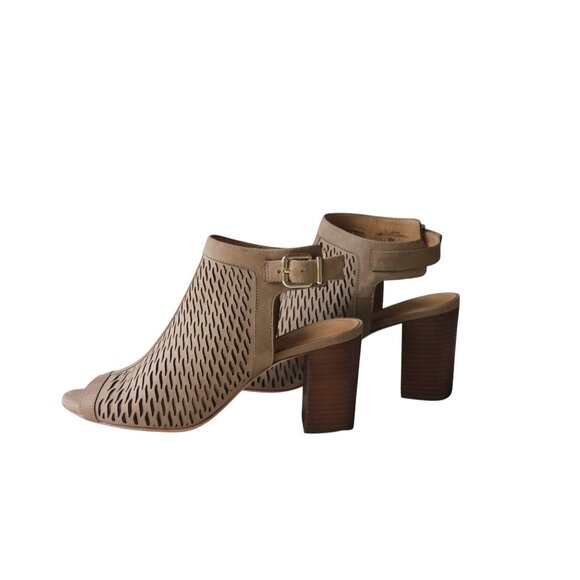 Antonio Melani Womens Lyona Tuscan Taupe Peep Toe Leather Heeled Sandals 9M - Picture 11 of 16